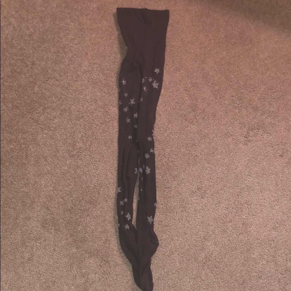 Crazy 8 gray star tights size 10/12